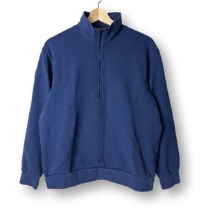 Lululemon Athletica Half-zip Pullover Everyday Long-sleeve Sweatshirt Navy Blue